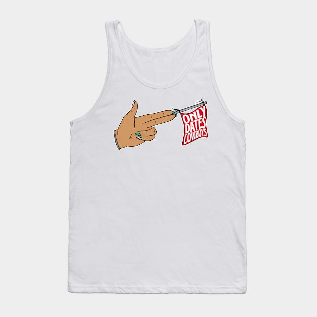 Only Dates Cowboys Tank Top by Gilbert Layla